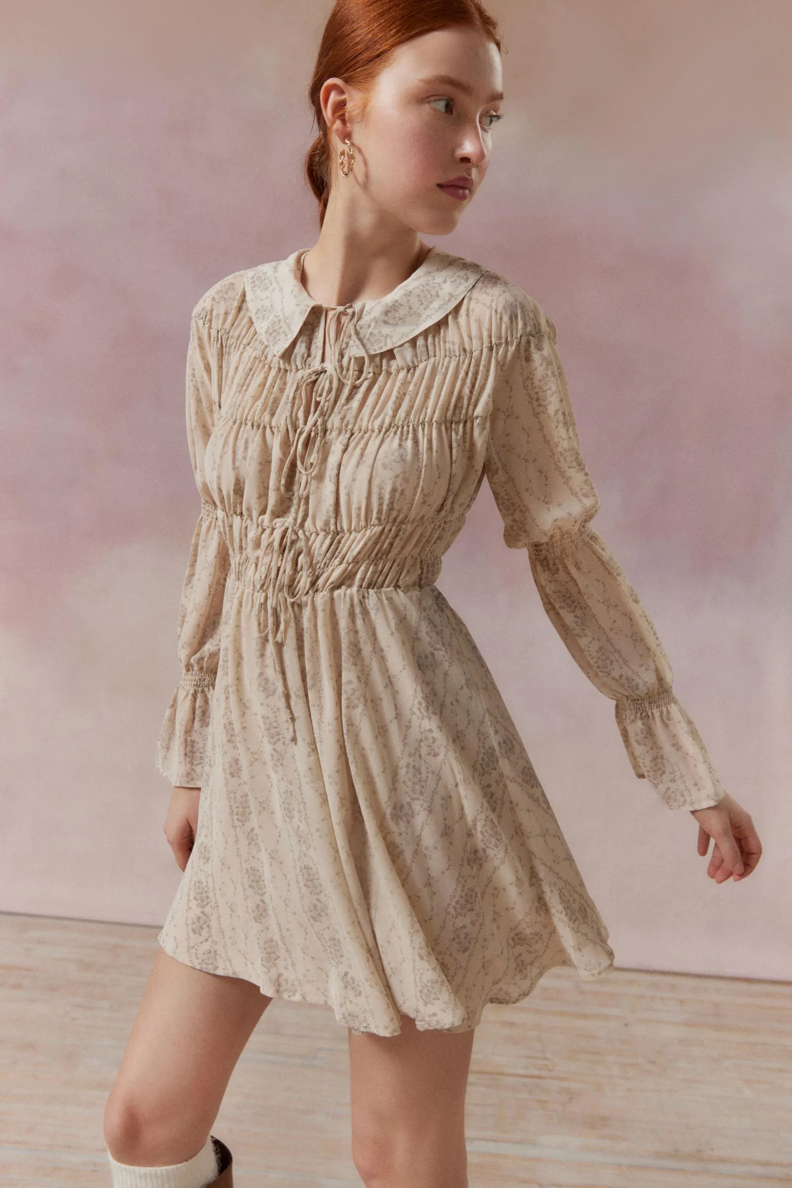 Kimchi Blue Lonie Smocked Mini Dress