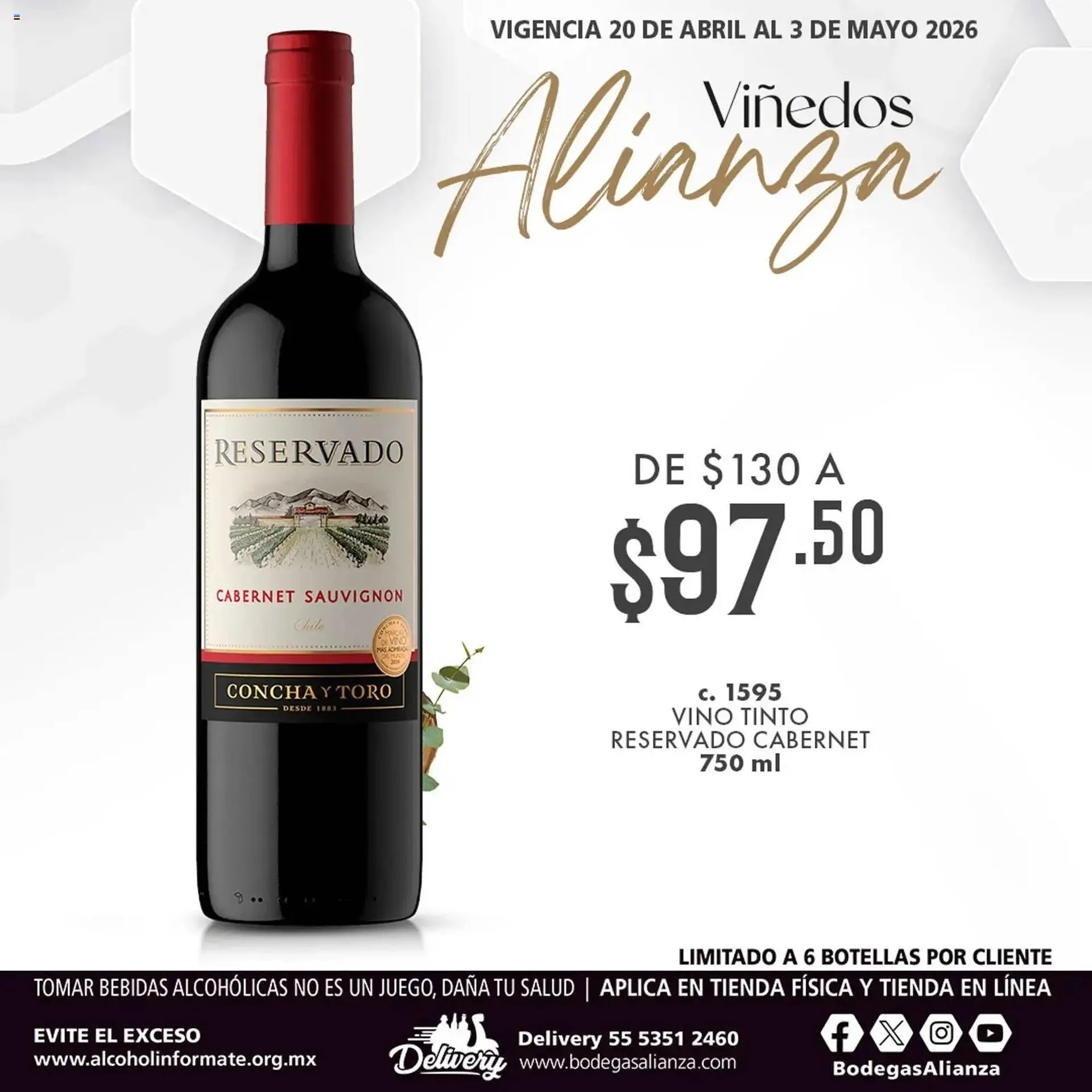 Catálogo de Folleto Bodegas Alianza 20 de abril al 3 de mayo 2026 - Pagina 1