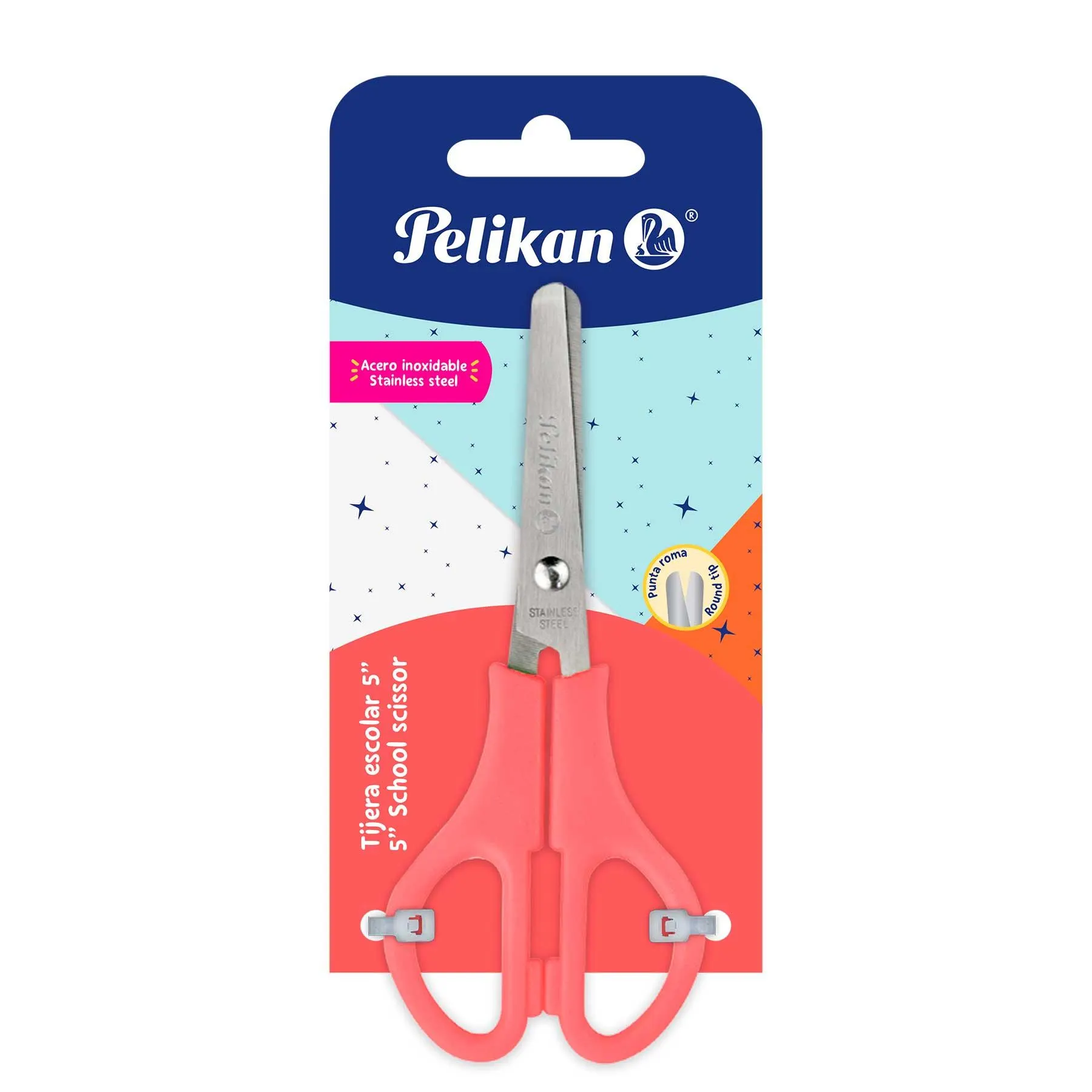 Tijera Escolar Pelikan Punta Roma 13 cm.