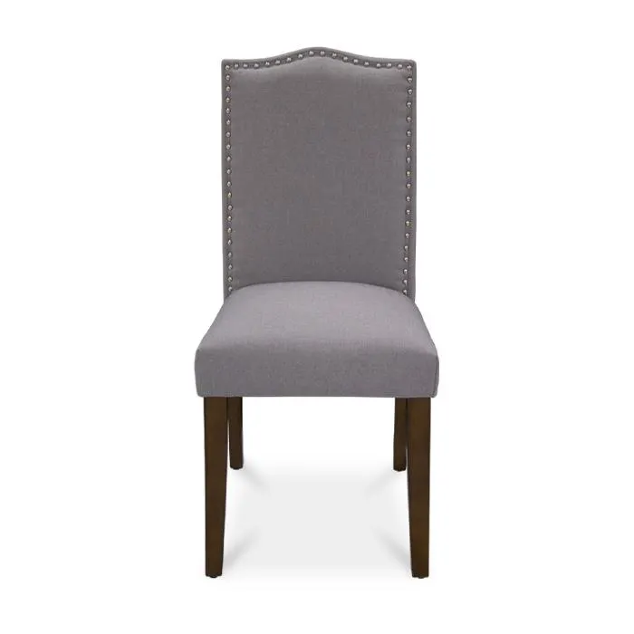 Silla Tela Gris Claro/nogal Dui