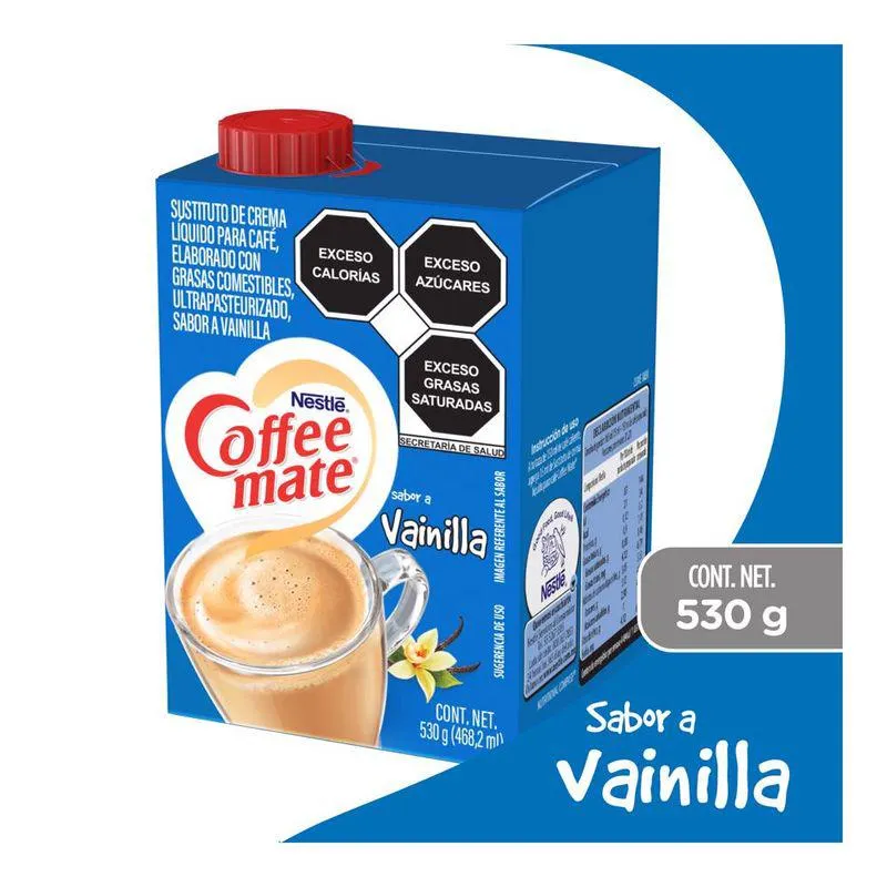Crema Para Café Líquido Sabor Vainilla 530 Ml