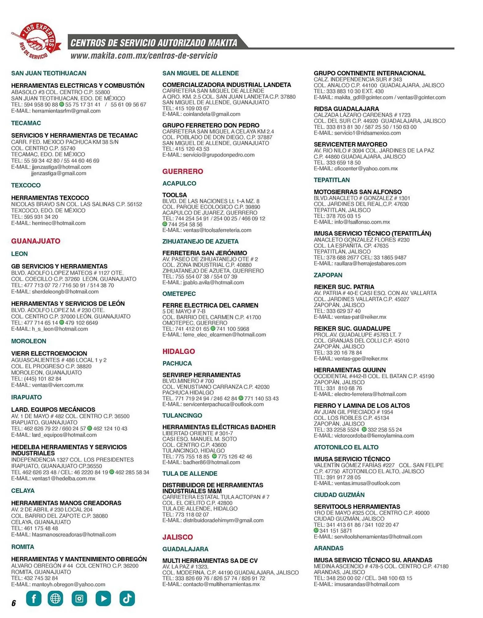 Catálogo de Catálogo Makita 12 de enero al 31 de diciembre 2026 - Pagina 6