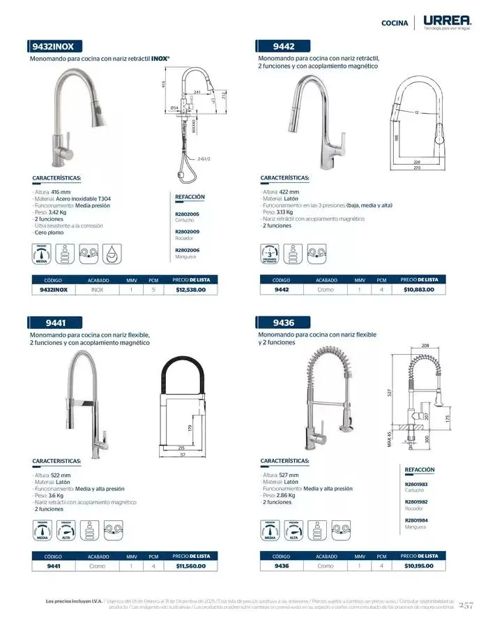 Catálogo de Catálogo Residencial 2025 28 de febrero al 28 de febrero 2026 - Pagina 263