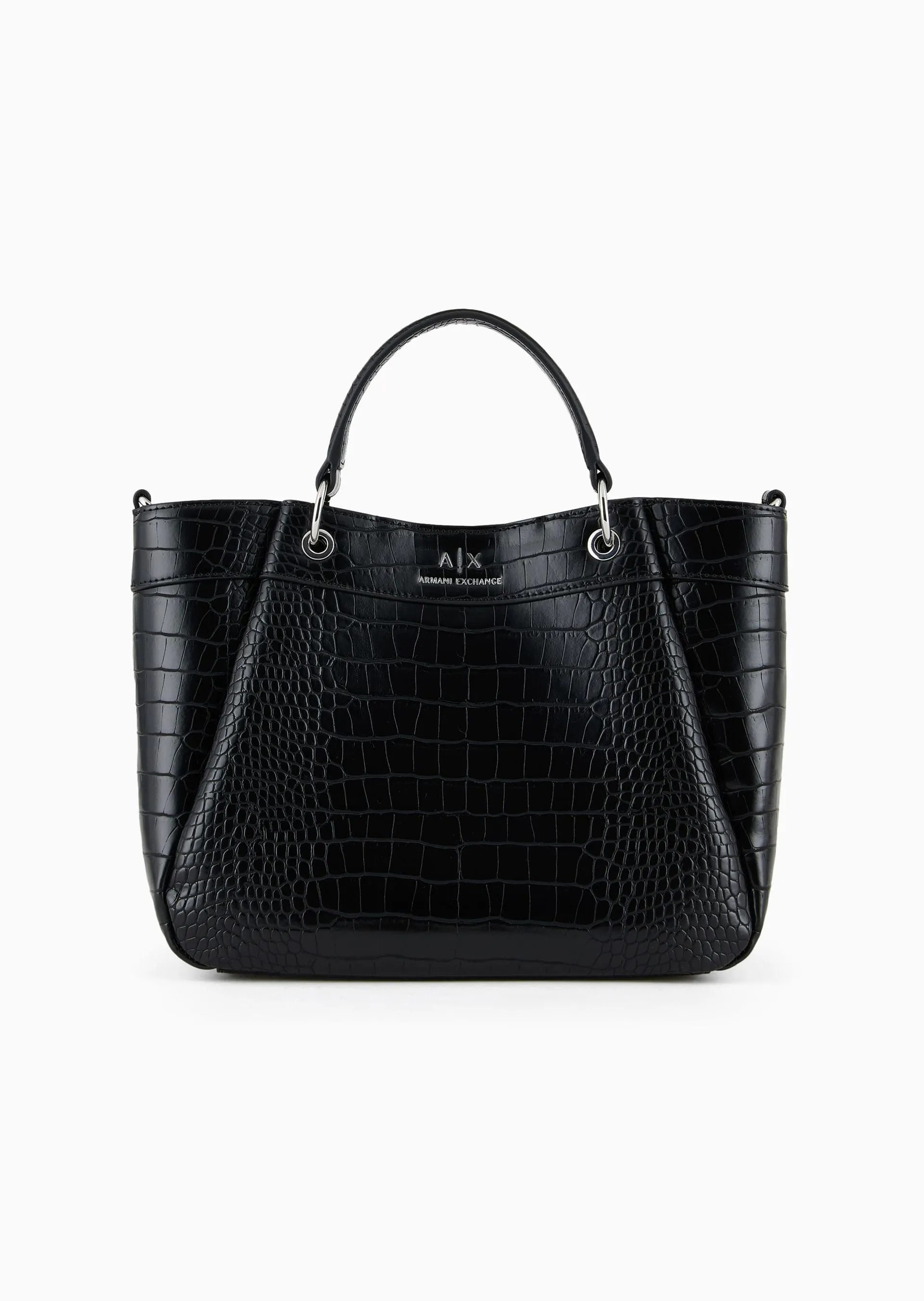 Bolso shopper mediano con bandolera con logo