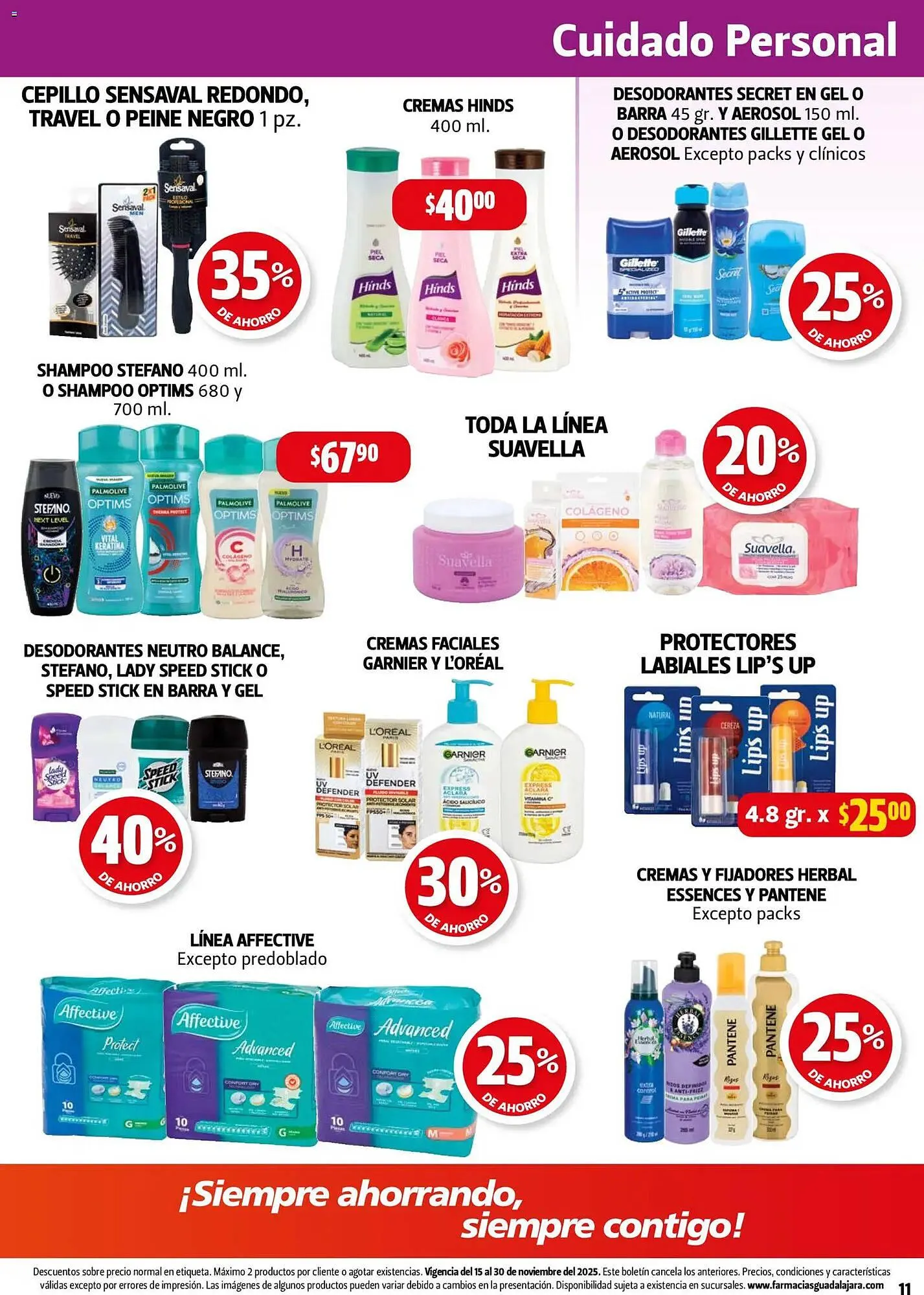 Catálogo de Folleto Farmacias Guadalajara 15 de noviembre al 30 de noviembre 2025 - Pagina 11