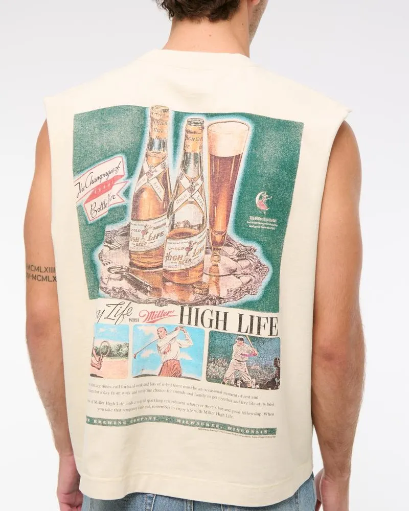 Miller High Life Graphic Cropped Tank
