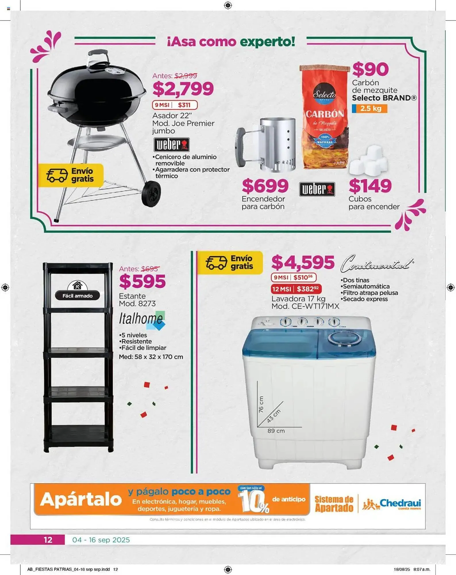 Catálogo de Folleto Chedraui 4 de septiembre al 17 de septiembre 2025 - Pagina 12