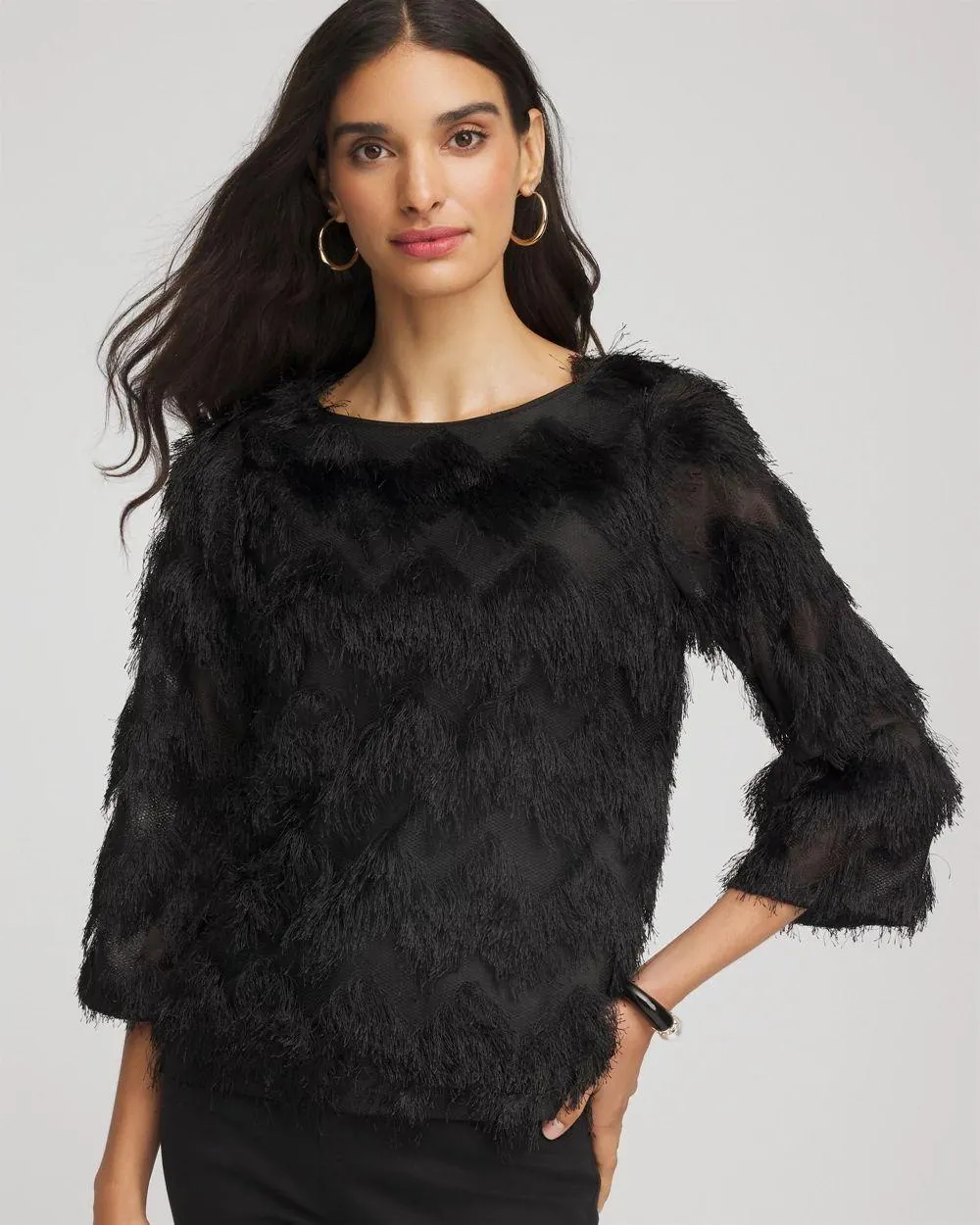 Chevron Fringe Party Top