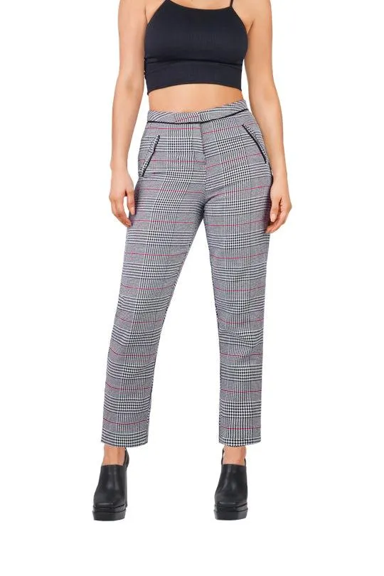 Pantalón de cuadros rojo con negro 94232