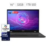 MSI Prestige 16 AI+Evo Laptop 16" QHD+ Intel Core Ultra 7 32GB 1TB SSD