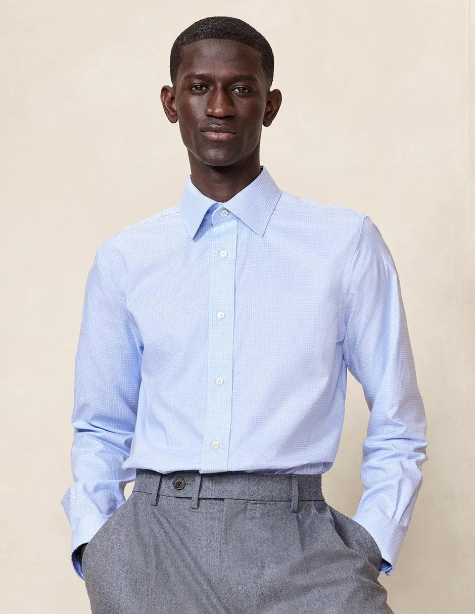 Camisa business casual de algodón manga larga para hombre