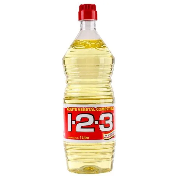 Aceite vegetal comestible 1-2-3 de 1 l