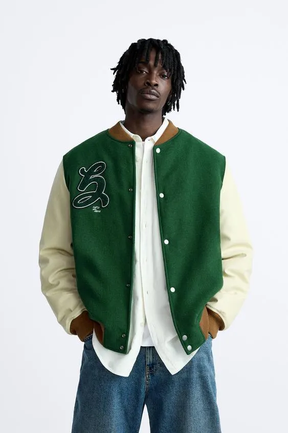 CAZADORA BOMBER PARCHES