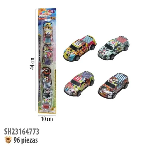 CARROS 4 PIEZAS FRICCION DIE CAST