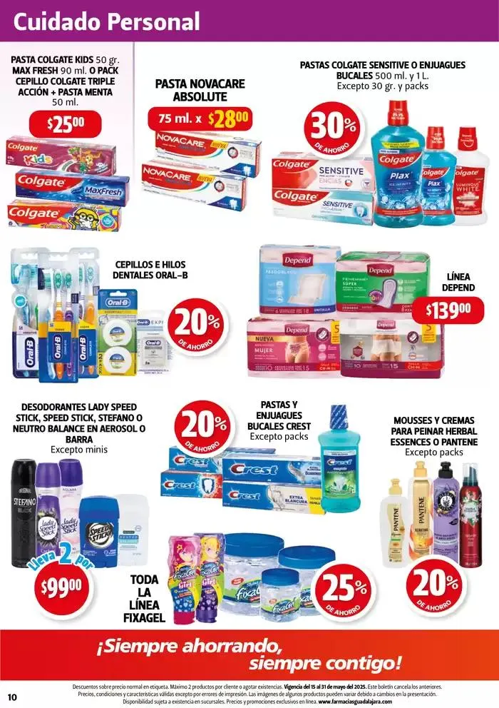 Catálogo de Boletín Farmacias Guadalajara  19 de mayo al 31 de mayo 2025 - Pagina 10