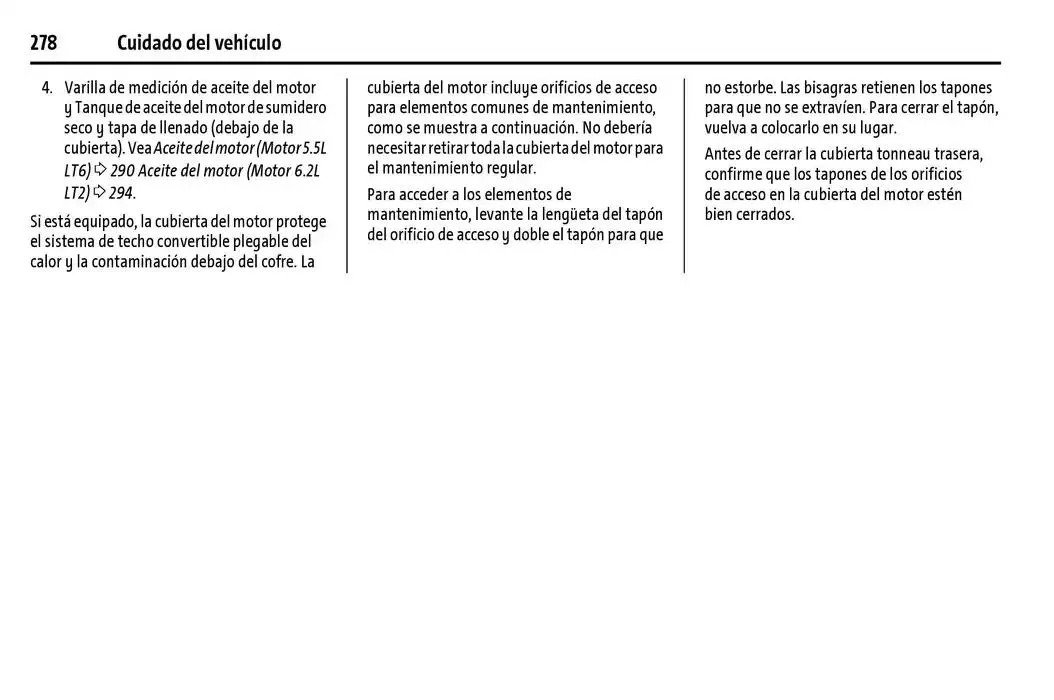 Catálogo de Chevrolet Corvette Stingray Manual del propietario 22 de enero al 31 de diciembre 2025 - Pagina 279