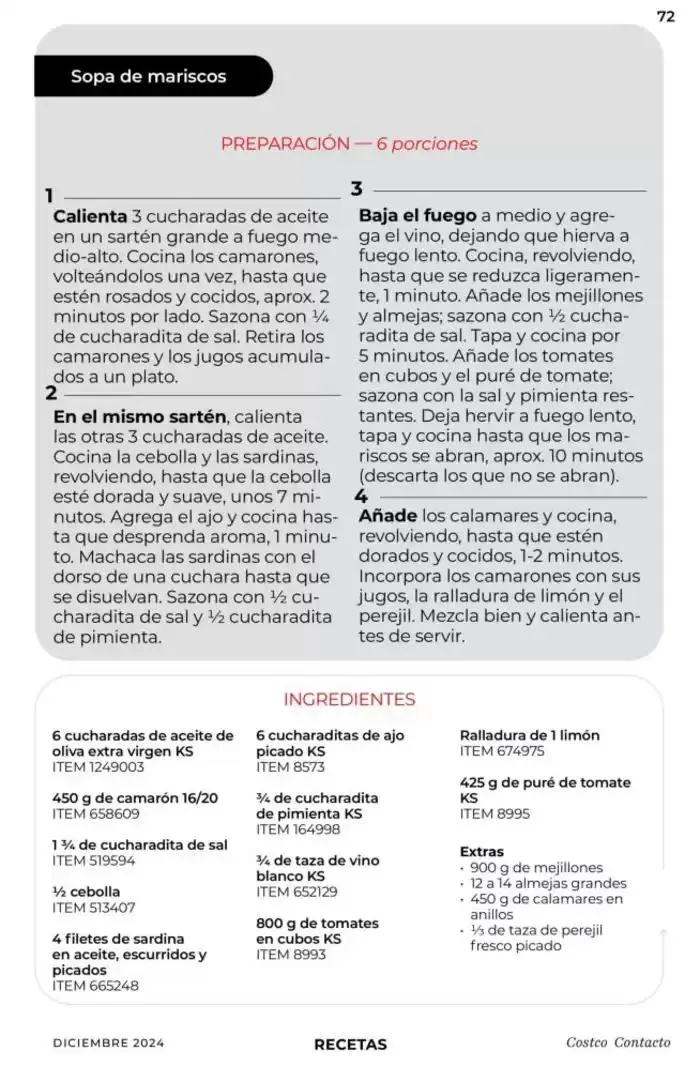 Catálogo de Costco Contacto 10 de diciembre al 31 de diciembre 2024 - Pagina 116