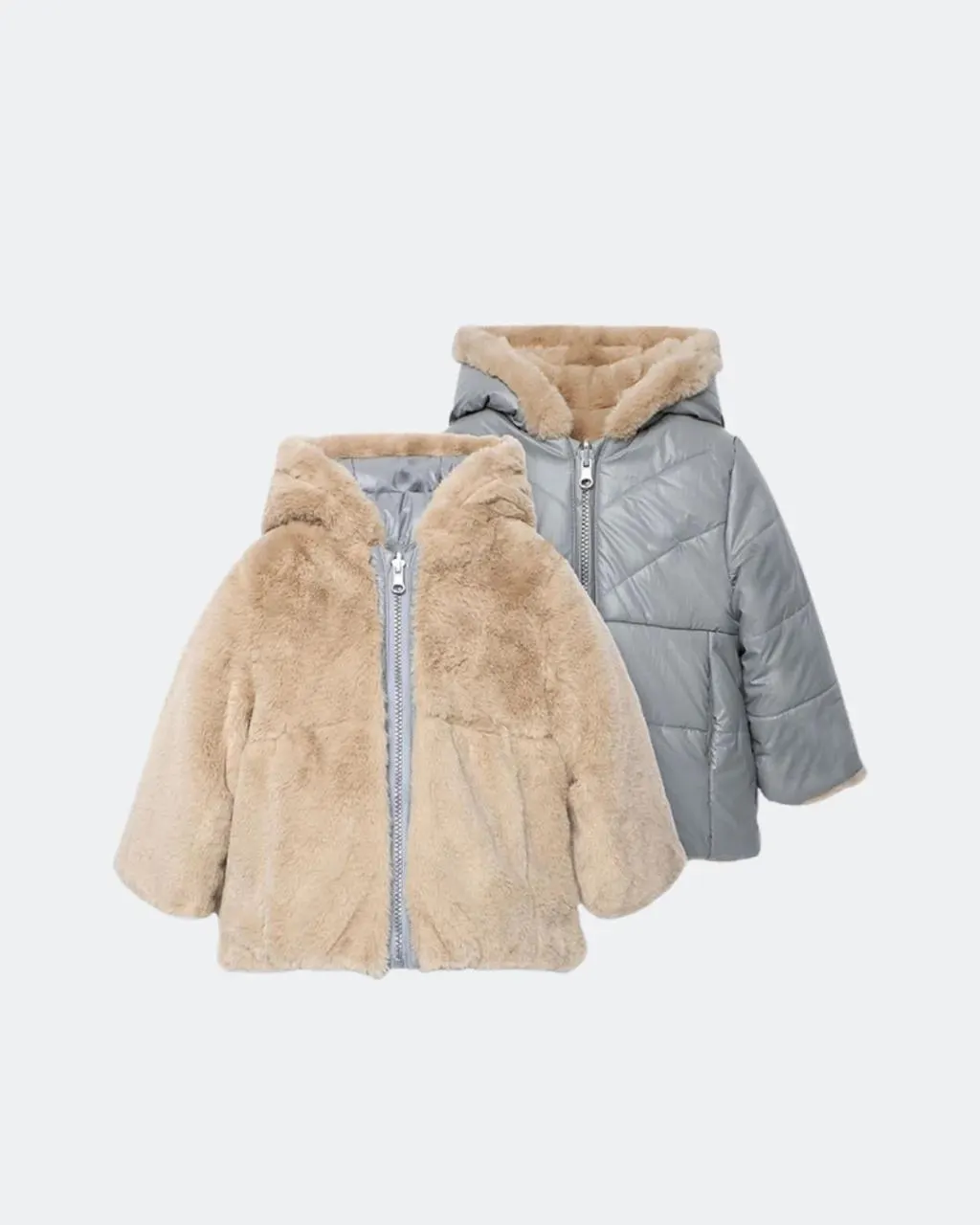 Chamarra doble vista de peluche