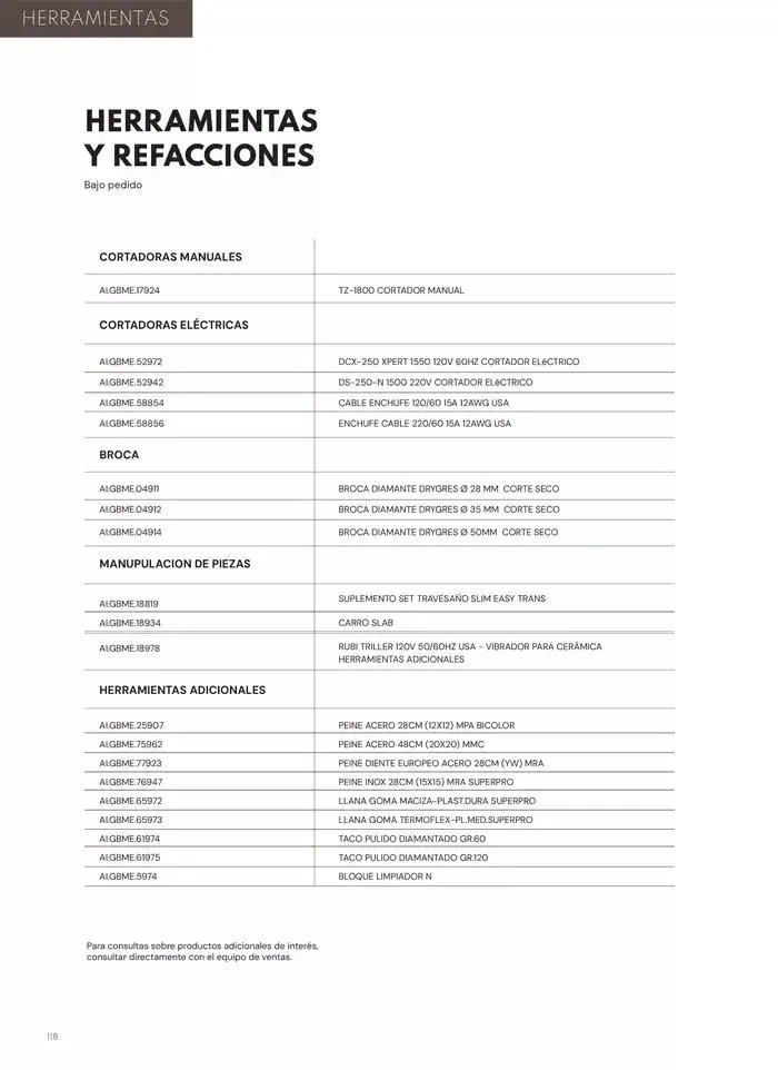 Catálogo de Materiales de instalación 14 de noviembre al 30 de junio 2025 - Pagina 118