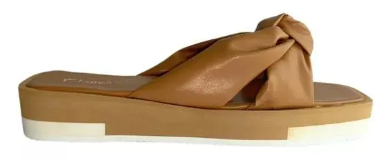 Sandalias Para Mujer De Plataforma Skiler Café Claro Fareli