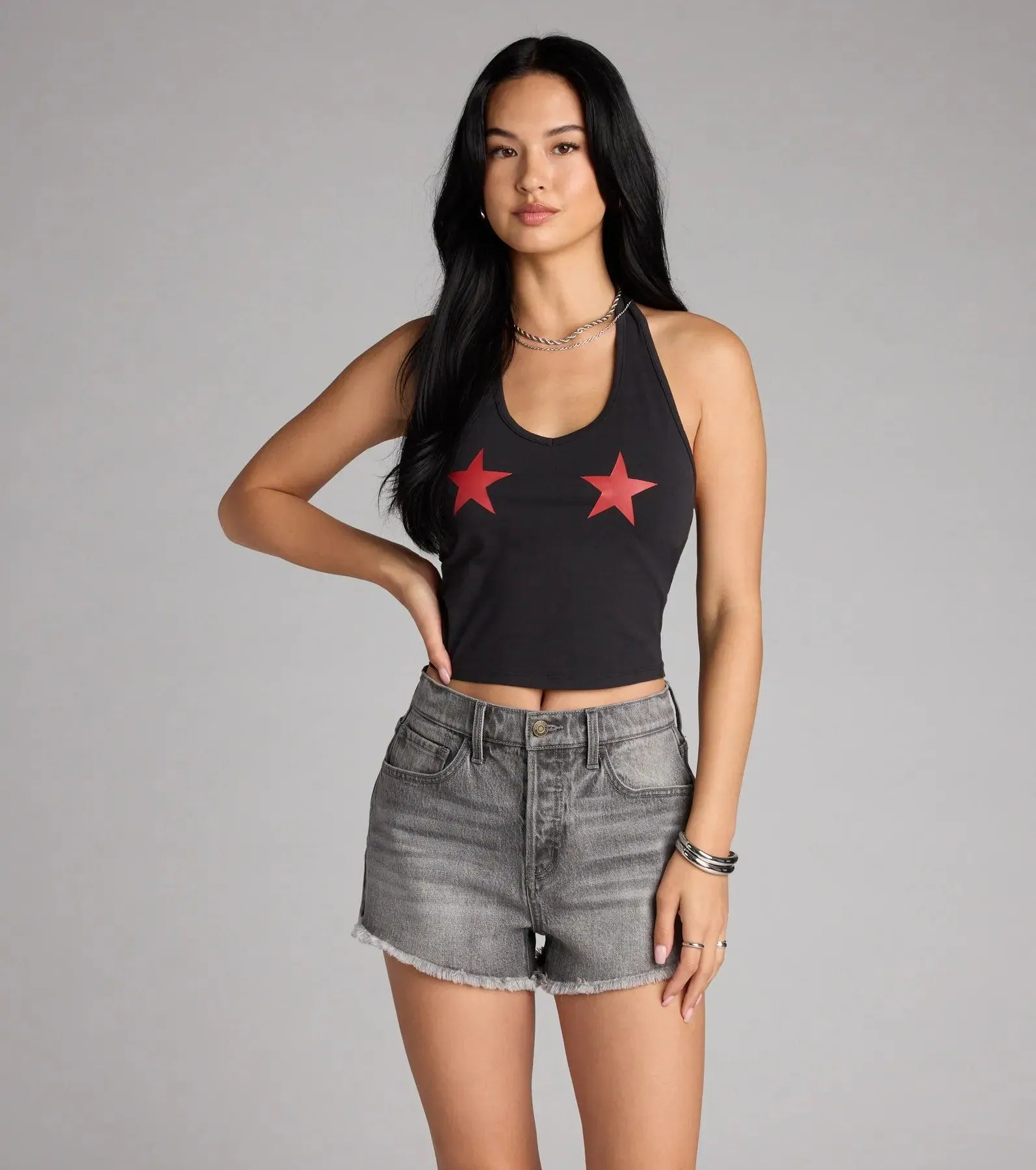 Star Of The Show Halter Crop Top