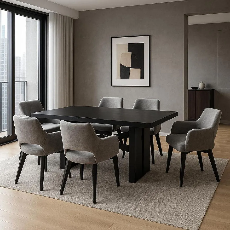 Mesa de comedor Sonterra - Negro