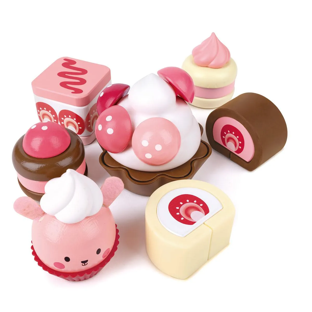 CONJUNTO DE POSTRES CON FRESA