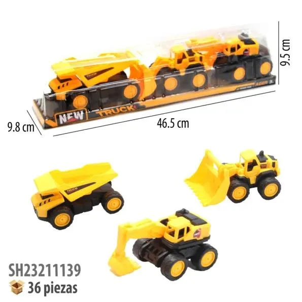 CAMIONES CONSTRUCCION 3 PIEZAS