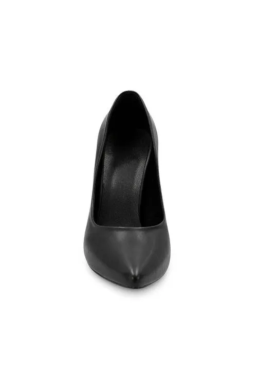 029820 Zapatilla De Tacǟ¶ün Color Negro Corte De Piel