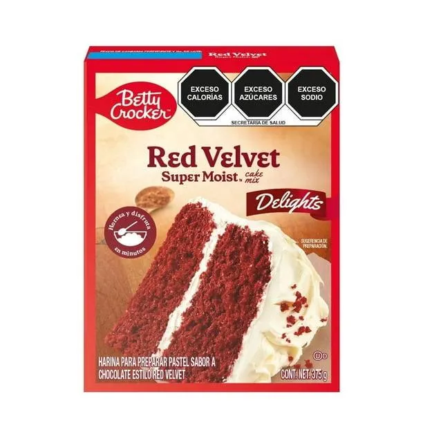 Harina para pastel Betty Crocker sabor chocolate estilo red velvet 375 g
