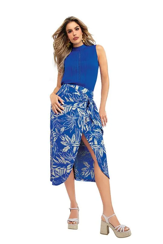 BLUSA AZUL CON ALFORZAS 99251