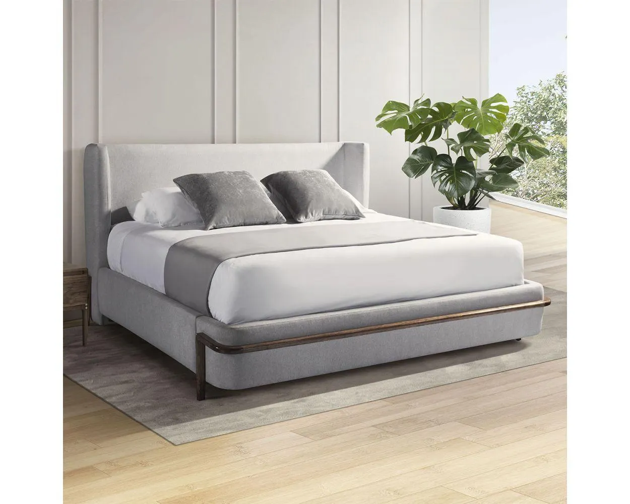 Cama King Size Piah Gris