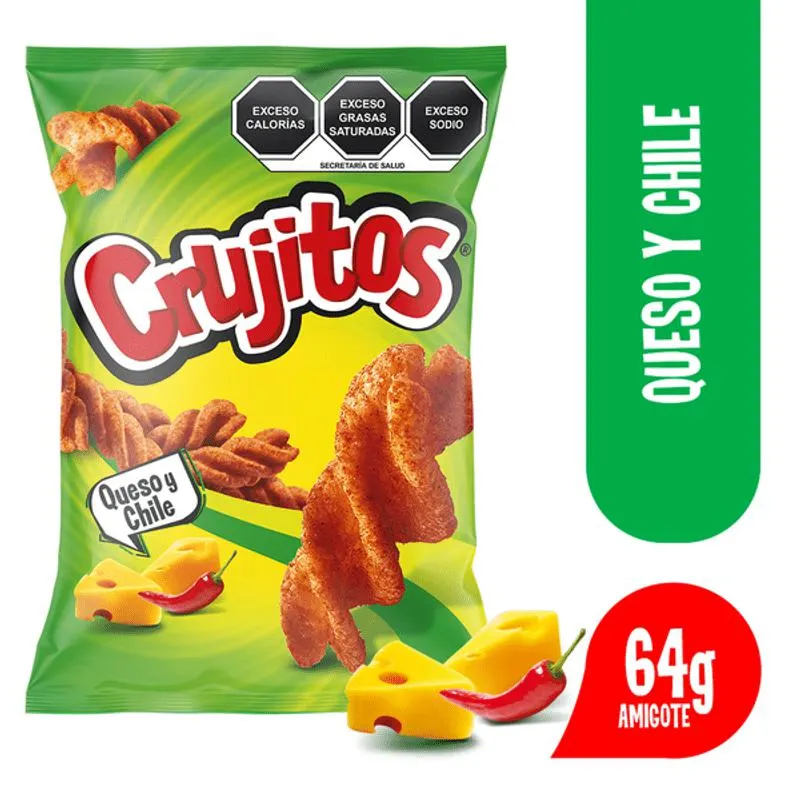 Sabritas Botana Crujitos Sabor Queso Y Chile 64 g