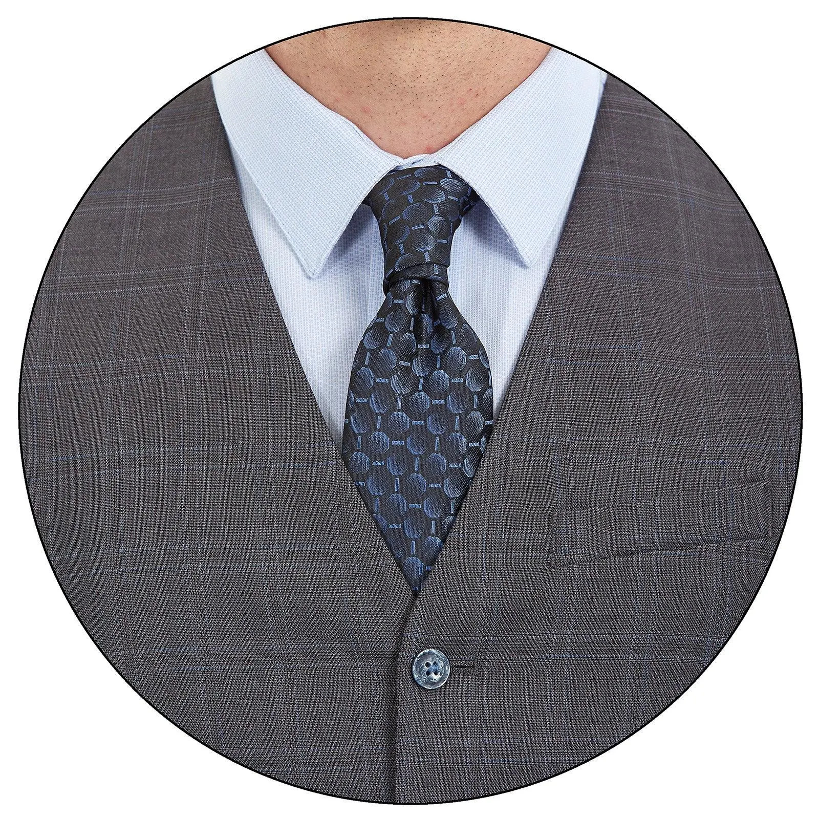 Chaleco separates en tejido a cuadros Slim Fit