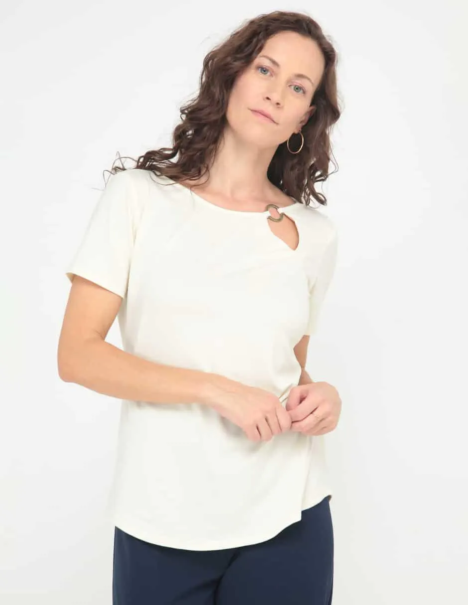 Blusa La Mode manga corta para mujer