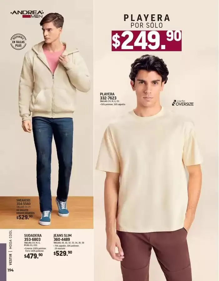 Catálogo de ANDREA - VESTIR CABALLERO 26 de agosto al 25 de enero 2025 - Pagina 112