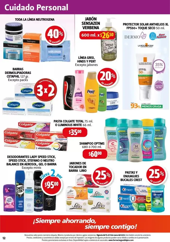 Catálogo de Boletín Farmacias Guadalajara! 15 de marzo al 31 de marzo 2025 - Pagina 12