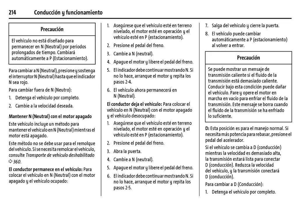 Catálogo de Chevrolet Corvette Stingray Manual del propietario 22 de enero al 31 de diciembre 2025 - Pagina 215