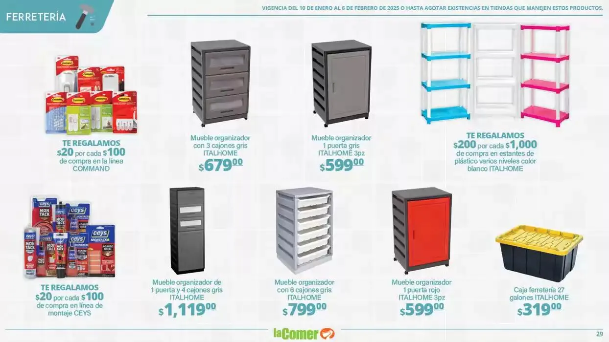 Catálogo de LIMPIA , Desinfecta, organiza, AHORRA 10 de enero al 6 de febrero 2025 - Pagina 29