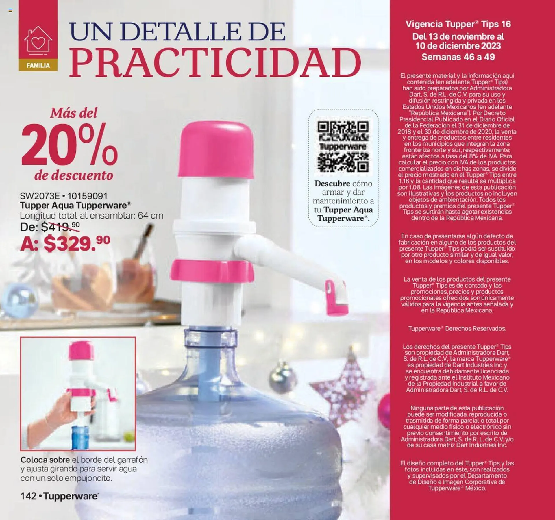 Catálogo de Catálogo Tupperware 13 de noviembre al 10 de diciembre 2023 - Pagina 142