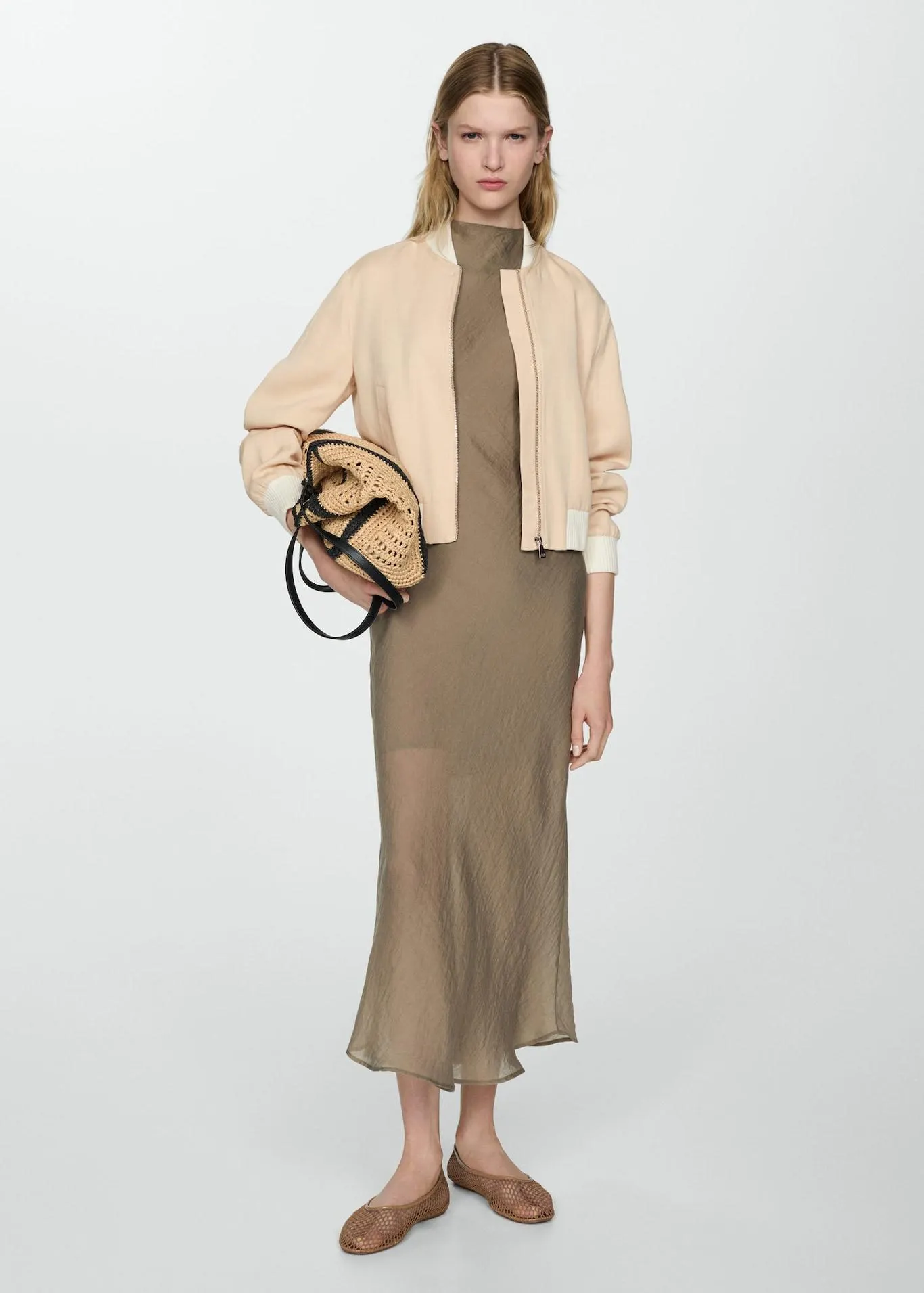 Chaqueta bomber lyocell lino