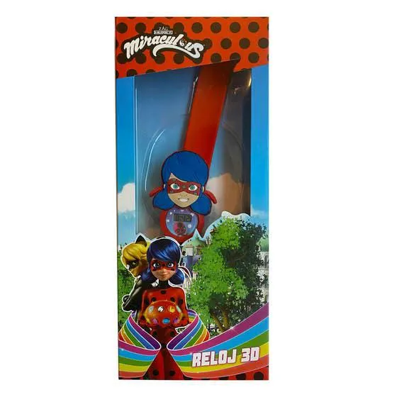 Switch Reloj Digital 3D Con Caja Ladybug Rojo Y Azul MR3DLB01