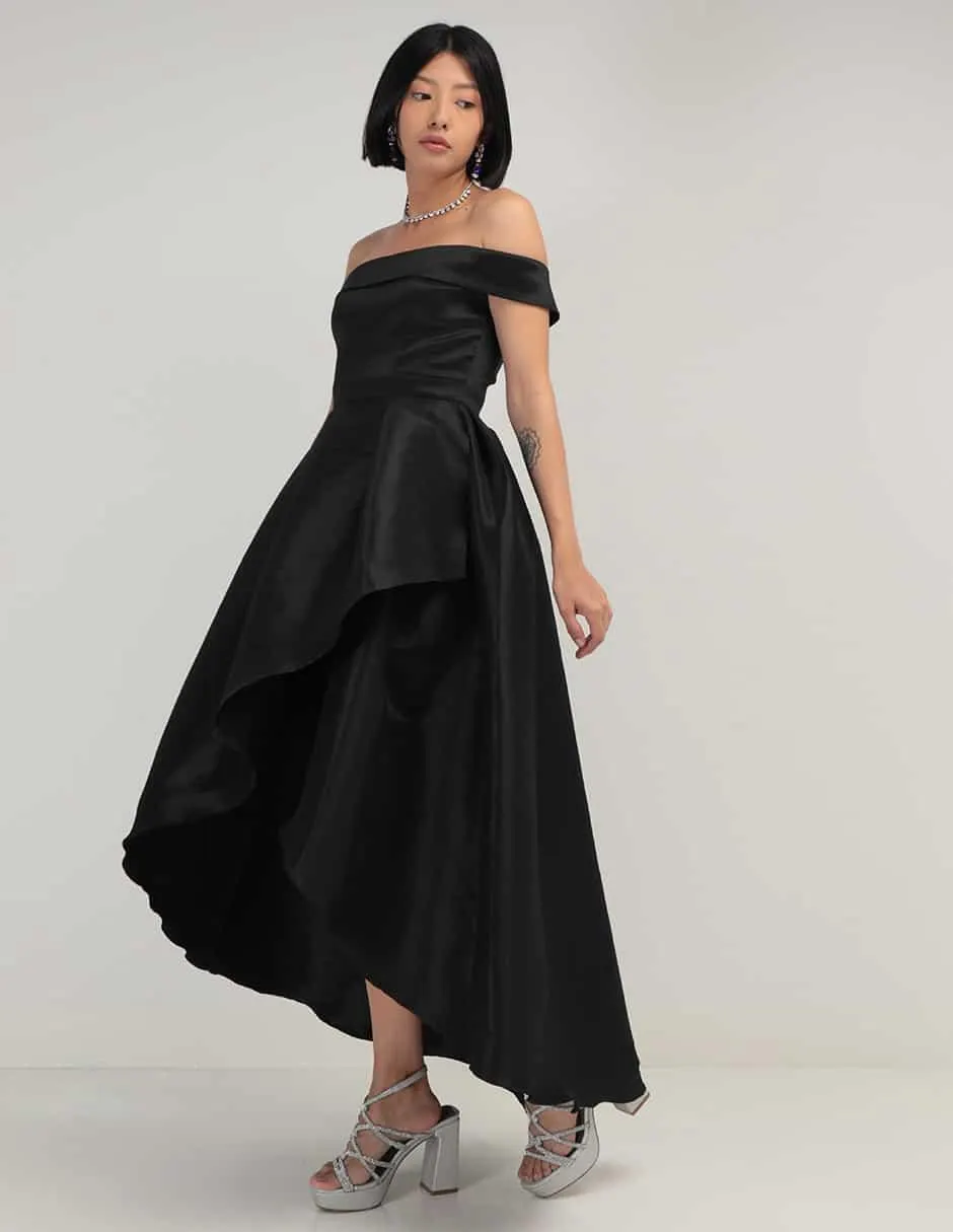 Vestido largo de fiesta RUE by Rue de la Paix escote bardot