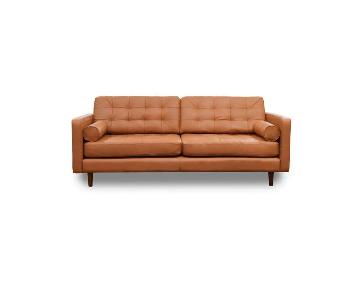 Sofá 3 Plazas de Piel Noruega Naranja