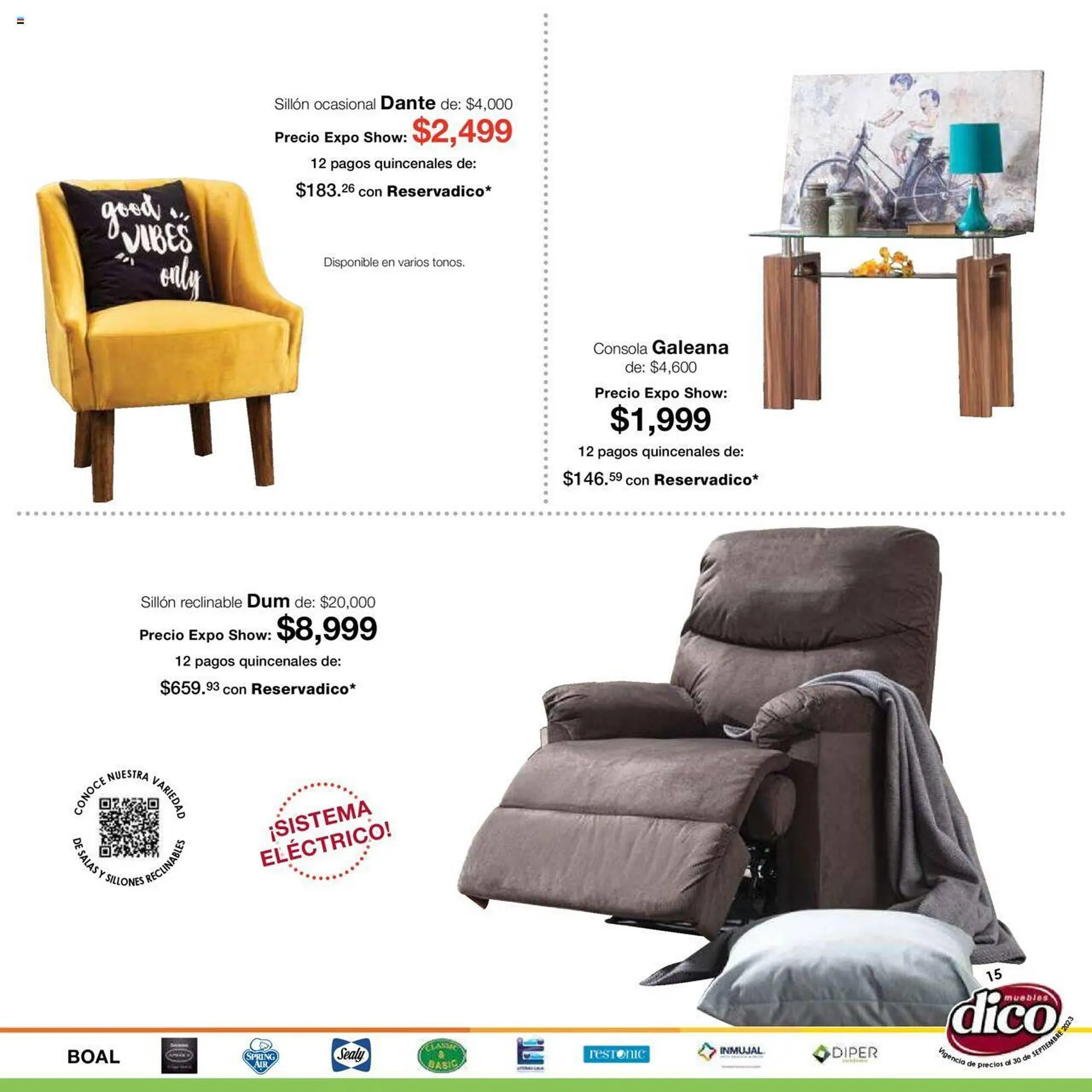 Catálogo de Catálogo Muebles Dico 7 de septiembre al 30 de septiembre 2023 - Pagina 15