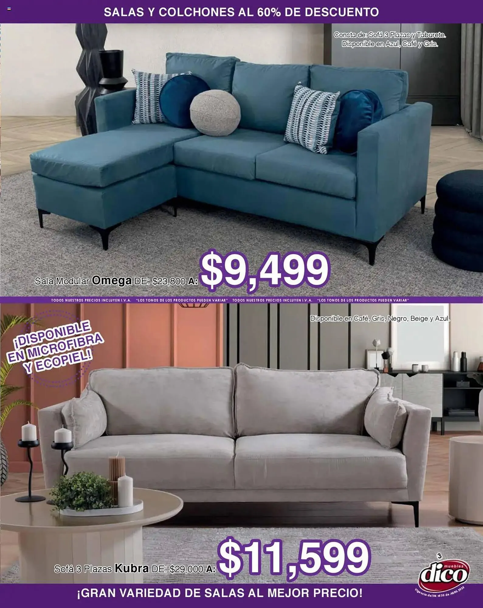 Catálogo de Catálogo Muebles Dico 4 de abril al 30 de abril 2025 - Pagina 3