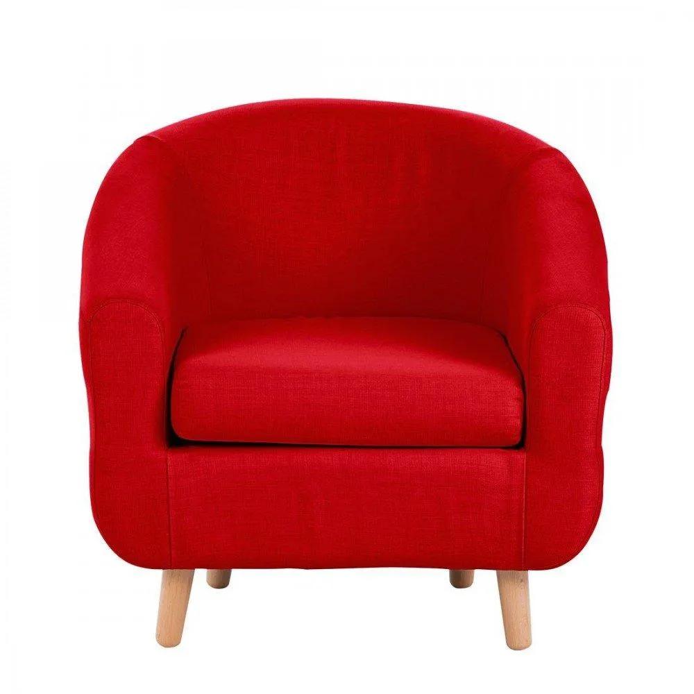 Crack - Sillón estilo moderno con tela color rojo