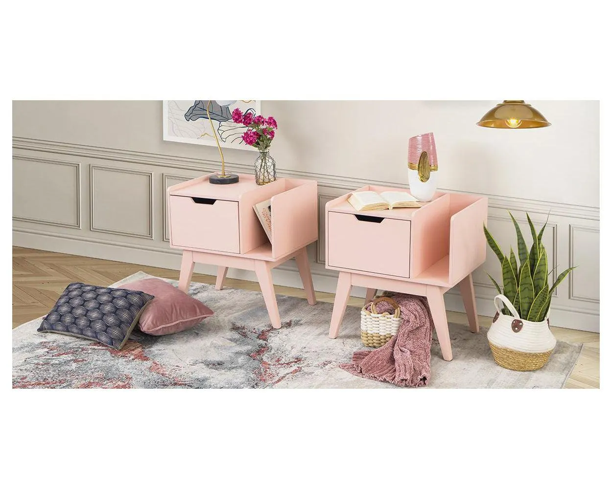 Buró con Revistero Zeus Rosa I
