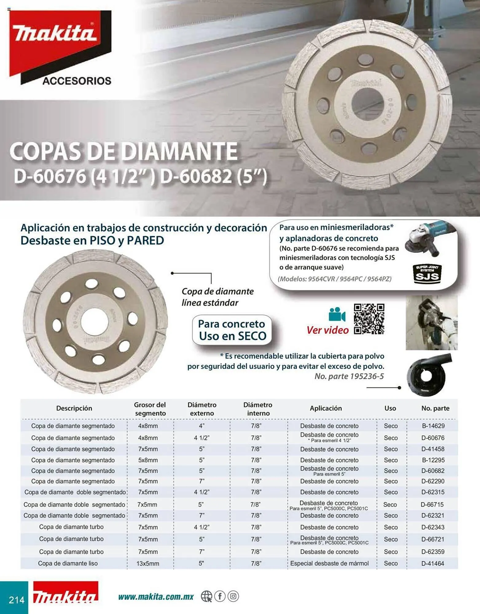 Catálogo de Catálogo Makita 8 de julio al 31 de diciembre 2025 - Pagina 214