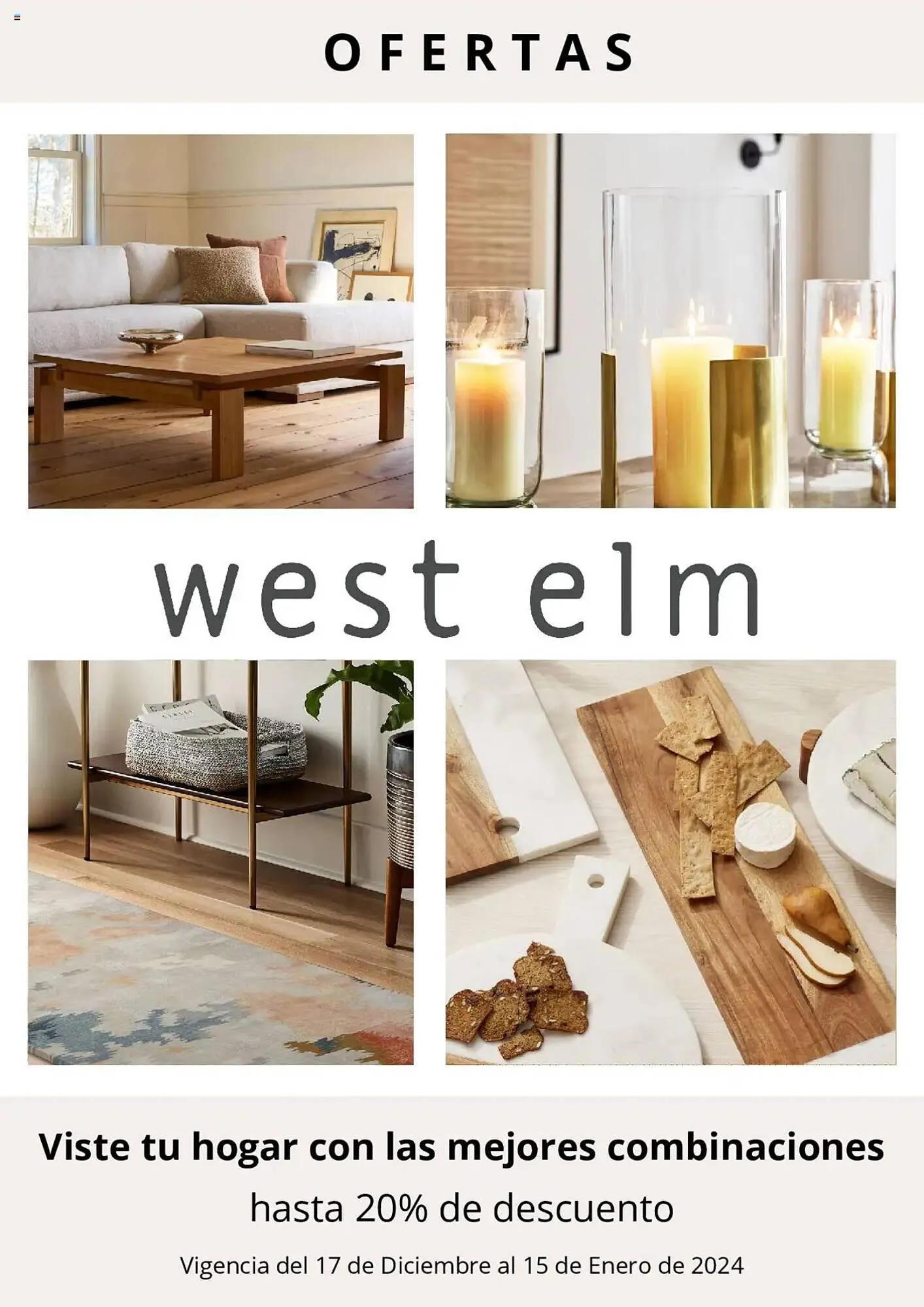 Catálogo de Catálogo West Elm 17 de diciembre al 15 de enero 2025 - Pagina 1